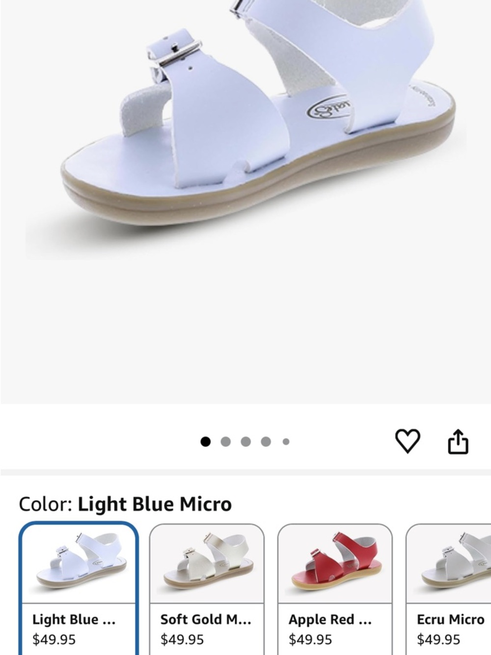 FootMates Light Blue Kids Sandals with Buckle Strap